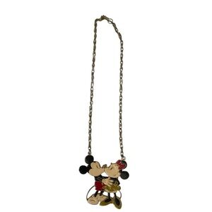Mickey & Minnie Mouse kissing necklace 1970 -Walt Disney Collections 16 in chain